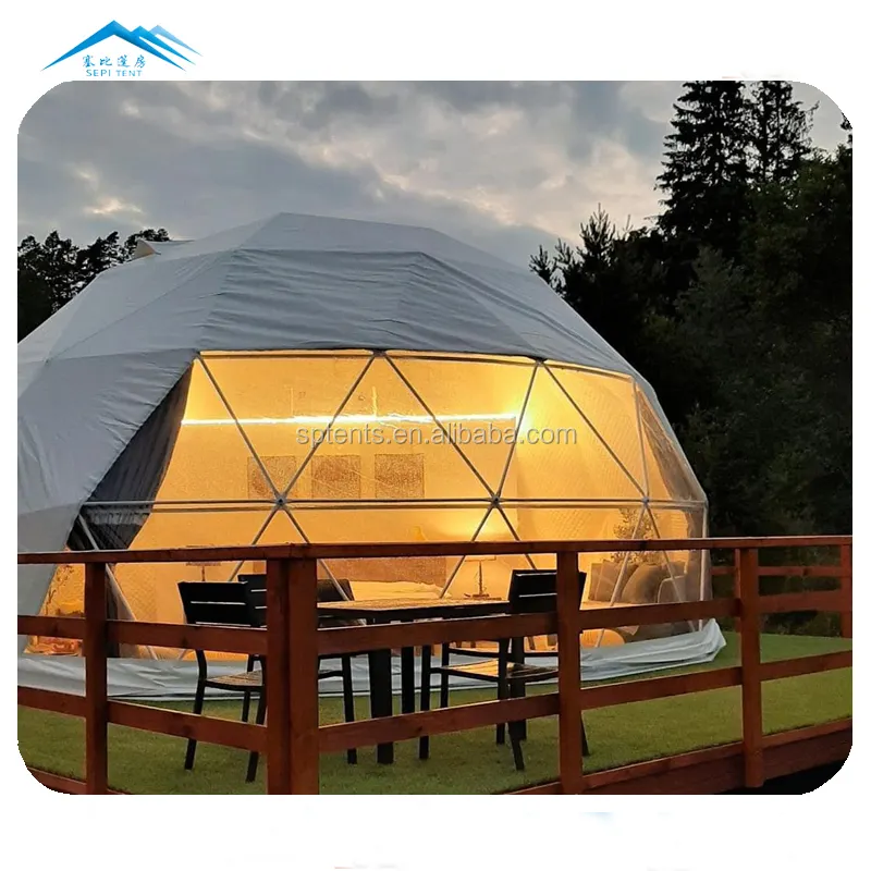 Casinha de inverno com células de policarbonato dome casa com skylight