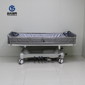 Lit de <span class=keywords><strong>douche</strong></span> médical <span class=keywords><strong>hydraulique</strong></span>, <span class=keywords><strong>chariot</strong></span> de bain pour patients d'hôpital avec barrières de sécurité complètes - Product Image 5