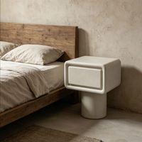 Meubles modernes en gros pour hôtels et appartements, table de chevet en bois à un seul tiroir, armoire de rangement de luxe
