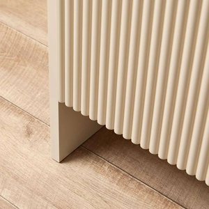 Grande armoire de rangement moderne blanche et brillante avec portes à motifs gaufrés <span class=keywords><strong>Buffet</strong></span> de rangement <span class=keywords><strong>Buffet</strong></span> - Product Image 3