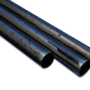 צפיפות גבוהה 110 מ""מ 630 מ""מ HDPE PE100 צינורות פלסטיק בקוטר גדול צינור פוליאתילן לאספקת מים