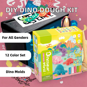 Vente chaude bricolage jouer <span class=keywords><strong>pâte</strong></span> jouets avec 12 argile colorée éducation précoce <span class=keywords><strong>dinosaure</strong></span> moules polyvalent couleur <span class=keywords><strong>pâte</strong></span> <span class=keywords><strong>à</strong></span> <span class=keywords><strong>modeler</strong></span> - Product Image 2