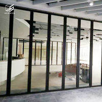 New Office Aluminium Partition Wall Movable Soundproof Glass Office Partition Wall Glass Removable Wall Partition