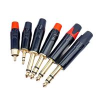 Collection de fiches audio plaquées or haut de gamme / Connecteurs professionnels mâles 6,35 mm 3,5 mm RCA pour guitare et microphone