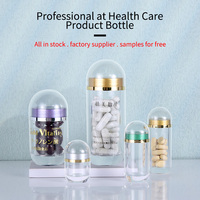 Bouteille de pilule en plastique vide solide, boîte de flacons de conteneur avec bouchon à vis pour comprimés de Capsule de poudre