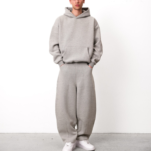 Tùy Chỉnh 500 GSM 100% Cotton Baggy Lông Cừu Quá Khổ Hoodies Jogger Set Tracksuit Nam Giới XXL/XL Thể Dục Thể Thao Cho Mùa Đông - Product Image 1