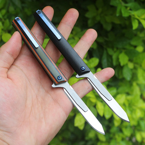 Couteau pliant de survie Hongrui de haute qualité en acier au carbone série 60, couteau de poche pliant pour le camping avec poignée en G10 - Product Image 3