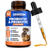 Compléments liquides probiotiques pour chiens et chats, soutien digestif et immunitaire, santé intestinale, absorption rapide, OEM ODM 60ml