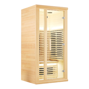 Sauna de Madera Seca de Madera de Hemlock Canadiense para 1-2 Personas, Sauna de Infrarrojos para el Hogar, Estilo Moderno - Product Image 3