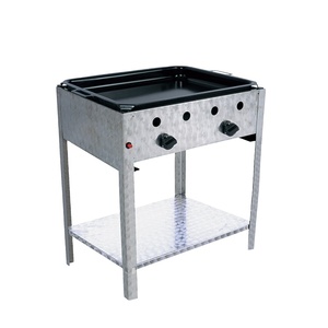 Commercial Stainless Steel Gas Grill Easily Cleaned Metal with Galvanized Finish Convenient Safety Device for BBQ