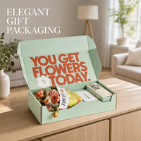 Boîte d'emballage en carton de luxe de couleur pastel mate de qualité supérieure, impression personnalisée de l'intérieur pour les arrangements floraux et cadeaux