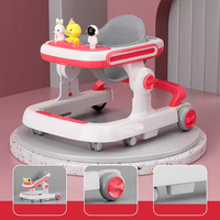 Jouet d'apprentissage multifonctionnel 3/4-en-1 pour bébé, best-seller du fabricant, poussette simple avec roues pivotantes et musique pour enfants