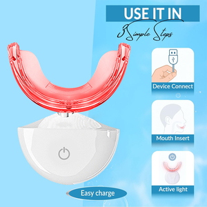 Dispositivo de Terapia de Luz Roja de 32 LED para Cuidado Bucal, Salud de las Encías, Blanqueamiento Dental, Masajeador de Limpieza Infrarroja Portátil con Alimentación USB - Product Image 5