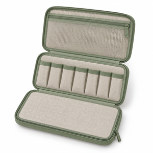 Organizador de Maquillaje de Tres Niveles, Plegable, con Espejo, Compartimento para Cosméticos y Lazos Elásticos para Botellas - Product Image 4