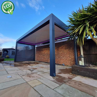 Pergola bioclimatique moderne en aluminium imperméable pour l'extérieur, pergola à lames orientables