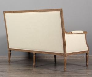 クラシック2人乗り無地木製ソファボタンバックアンティーク - Product Image 6