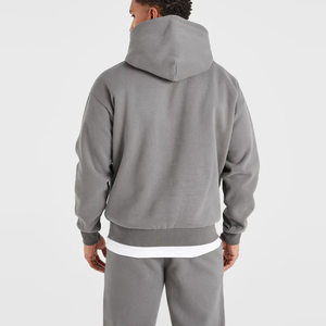 Wholesale OEM Custom Heavy Duty Loose Fit Hoodie Dropped Shoulder Casual Style <b>Men's</b> <b>Pullover</b> Hoodie Cotton 3D Embroidery Fleece - Product Image 2