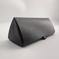 Étui à lunettes rectangulaire haut de gamme en cuir PU souple à motif uni, petit MOQ, emballage personnalisé avec logo