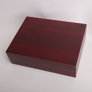 Boîte en bois à couvercle rabattable transparente, rectangulaire, emballage cadeau fait main, boîte de rangement pour thé, sur mesure - Product Image 4