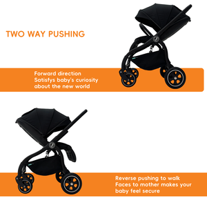 Poussette bébé pliable 3-en-<span class=keywords><strong>1</strong></span> en alliage d'aluminium avec fonction trotteur |   Poussette inclinable multi-positions pour nourrisson <span class=keywords><strong>et</strong></span> tout-petit - Product Image 5