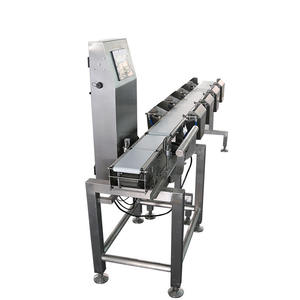 High 0.1g <span class=keywords><strong>Checkweigher</strong></span> para Indústria Alimentar Customizável OEM Classificação Máquinas de Pesagem para Peixe Caranguejo Camarão Durian Eficiência - Product Image 3