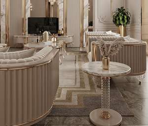 أريكة غرفة معيشة فاخرة حديثة من المخمل الراقية - Product Image 6