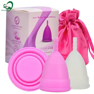 Embalagem menstrual de silicone para etiqueta privada, reutilizável, material de grau médico, produtos femininos