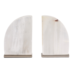 Fermalibri in Selenite Curvata, Decorazione Minimalista per Libreria, Accento per Scrivania di Casa e Ufficio - Product Image 3