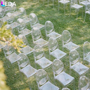 Chaises de salle à manger portables en plastique PP transparent, durables et imperméables, vente en gros par l'usine LEDA, pour la maison et les hôtels - Product Image 2