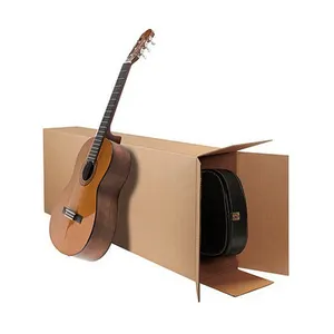 Scatola di trasporto della chitarra della carta ondulata del cartone di cartone d'imballaggio del regalo della bici di stili pieganti stampati abitudine all'ingrosso