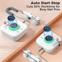 Perceuse à ongles professionnelle rechargeable en forme de stylo, 45000 tr/min, pour manucure, pédicure, salon et usage domestique