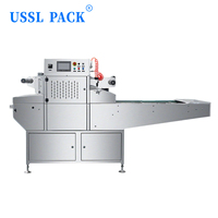 HVT-450A Geïntegreerde Atmosfeer Tray Sealer voor Gekookt Voedsel, Vlees, Zeevruchten, Trayverpakking, RVS, Automatische Continue Trayverpakkingsmachine