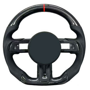 Volant personnalisé en fibre de carbone pour <span class=keywords><strong>Ford</strong></span> <span class=keywords><strong>Mustang</strong></span> S550 2015-2023 <span class=keywords><strong>GT</strong></span> 350 <span class=keywords><strong>500</strong></span> Shelby avec affichage intelligent des LED de régime - Product Image 1