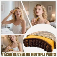 Brosse de massage lymphatique ergonomique pour le visage avec logo personnalisé, brosse sèche pour le drainage lymphatique