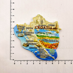 Aimants de réfrigérateur en résine 3D de la carte de la <span class=keywords><strong>Croatie</strong></span> et de Dubrovnik, souvenirs de lieux emblématiques de la <span class=keywords><strong>Croatie</strong></span> pour cadeaux de voyage - Product Image 2