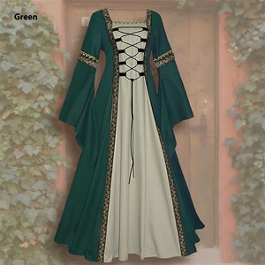 Robe décontractée grande taille col carré manches trompette Robe été mousseline de soie Appliques avant - Product Image 3