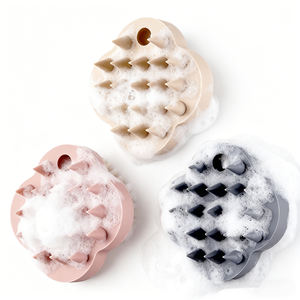 高品質で可愛い猫の爪型の柔らかいシリコン製のもつれ解消ヘアブラシ、頭皮マッサージスクラバー、シャンプーケア用クッション付き - Product Image 5