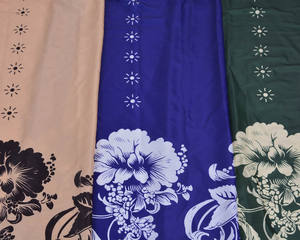 Tissu en satin de polyester impression numérique personnalisée Tribal Tropical Hawaiian Design pour insulaire jupe robe vêtements de nuit polynésien - Product Image 5