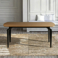 Usine chinoise vend des tables à manger en céramique avec pieds en métal de luxe moderne personnalisés, plateau en verre trempé, meubles de salle à manger 4 places