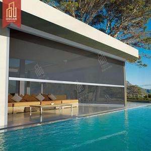 ม่านบังตาม้วนทนทานธรรมดาม้วนได้ใช้งานง่ายสำหรับสวนกลางแจ้งวิลล่าฟังก์ชั่นที่เงียบสงบควบคุมระยะไกลใช้ตกแต่งลานบ้านสำนักงาน - Product Image 1