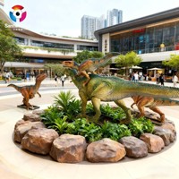 Groupe de dinosaures animatroniques - Modèles de dinosaures interactifs grandeur nature pour les expositions de parcs à thème
