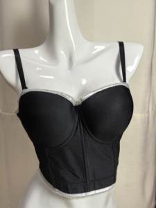 <span class=keywords><strong>Haut</strong></span> à fines bretelles ajusté avec anneau en acier et ceinture, en tissu mélangé, style corset <span class=keywords><strong>bustier</strong></span> pour femme - Product Image 2