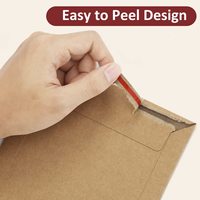 Bolsa de documentos fotográficos con autosellado, papel Kraft, correo, sobre de cartón rígido, logotipo impreso personalizado, correo plano blanco
