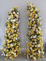 Arche de fleurs de mariage faite à la main en gros, arrangement de fleurs artificielles, toile de fond pour mariages, décorations de Pâques et de Noël