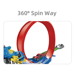 <span class=keywords><strong>Catapulta</strong></span> Rail Cars Play Set para niños Regalo para niños Camión de carreras Juguetes con 2 coches - Product Image 3