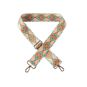 Sangle en toile à carreaux de 5 cm, couleur kaki, avec crochets métalliques pour sac à main - Product Image 1