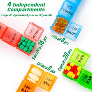 Hot Sale Rainbow Weekly <b>Pill</b> Medicine <b>case</b> 28 <b>Case</b> Plastic <b>Pill</b> Box Daily <b>Pill</b> Box - Product Image 2