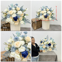 Bouquet de fleurs artificielles violettes, grande taille 70 cm, roses en soie rondes, fleurs et plantes mélangées, décoration pour la maison, salon