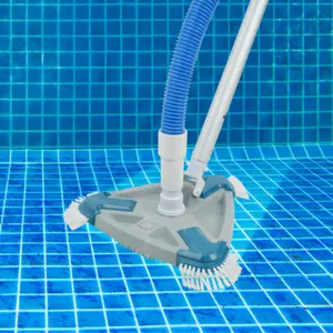 Pool Triangle Vacuum Head Flexible Weighted Pool Vacuum Suction Cleaner Head with Swivel Hose Connection for Above Ground Pool