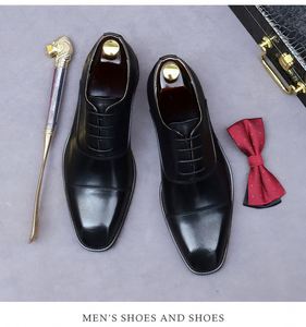 Mocassins Oxford en Cuir Véritable de Haute Qualité pour Hommes, à Lacets, Bout Pointu, Respirants, Antidérapants, pour Mariage et Tenues Décontractées ou Habillées - Product Image 6